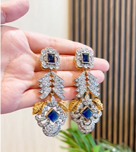 Royal Drop Earrings by Hasham Jewellery
