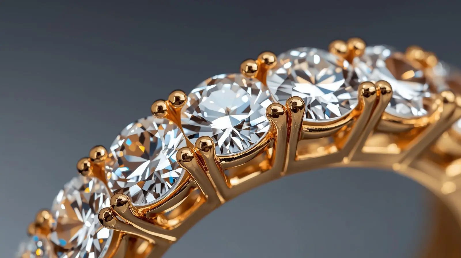 Close up of anti tarnish zircon artificial jewellery ring