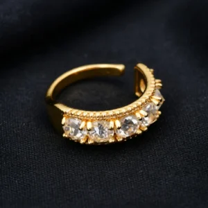 Gold Crystal Toe Ring