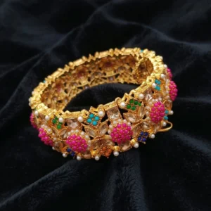 Heavy Gold Kundan Bangle