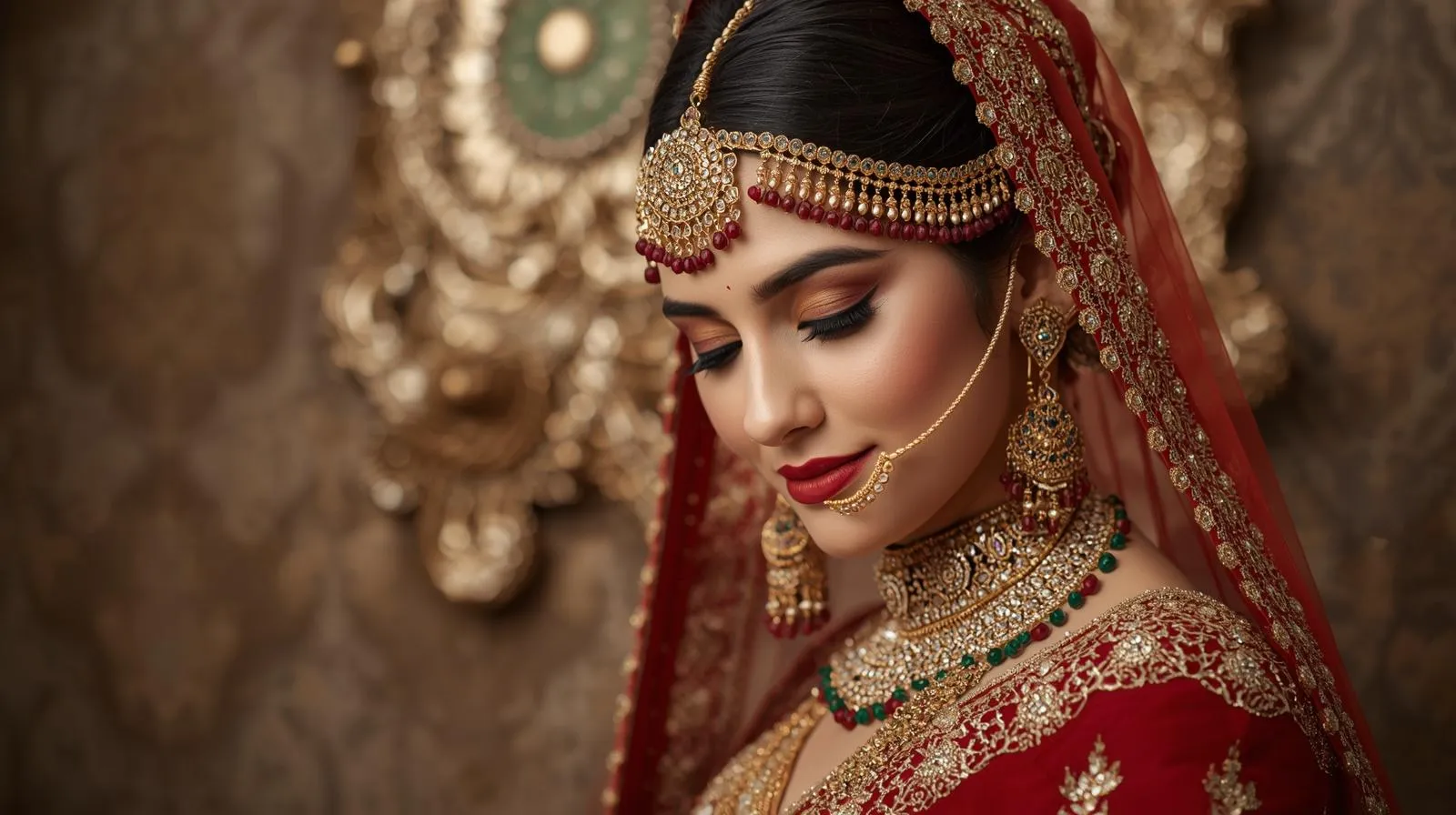 Pakistani bridal artificial jewellery with kundan set and layered necklace for wedding look