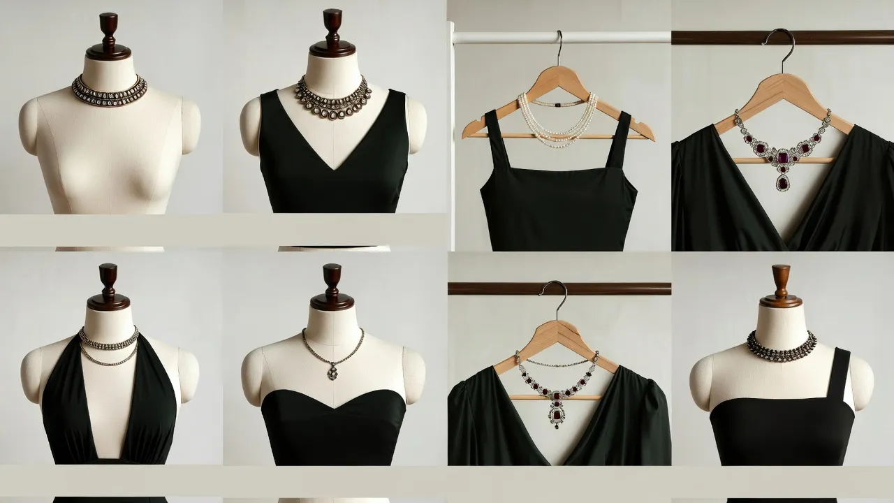 Necklace guide for 8 neckline types (visual cheat sheet)