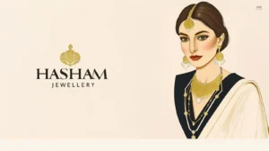 Pakistani artificial jewellery styling flat lay with layered necklaces and earrings