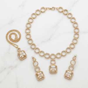 Champagne Crystal Jewellery Set