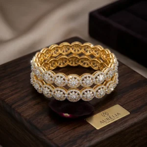 Gold Diamond Bangles