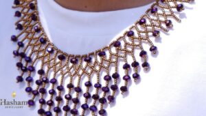 Purple and Gold Necklace Styling
